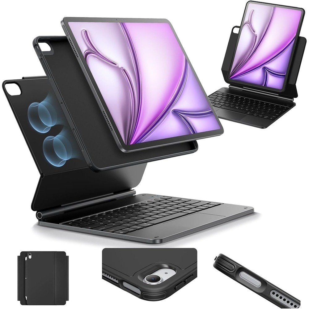 ESR iPad Air 13" M3/M2 Keyboard Case with Trackpad – Rebound 360‎ Black